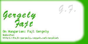 gergely fajt business card